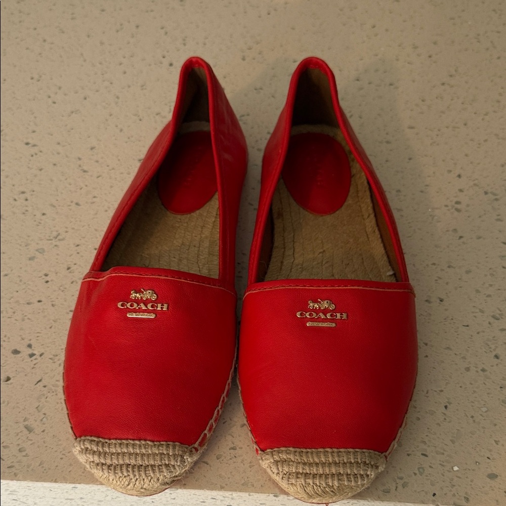 Coach Vibrant Red Espadrilles
